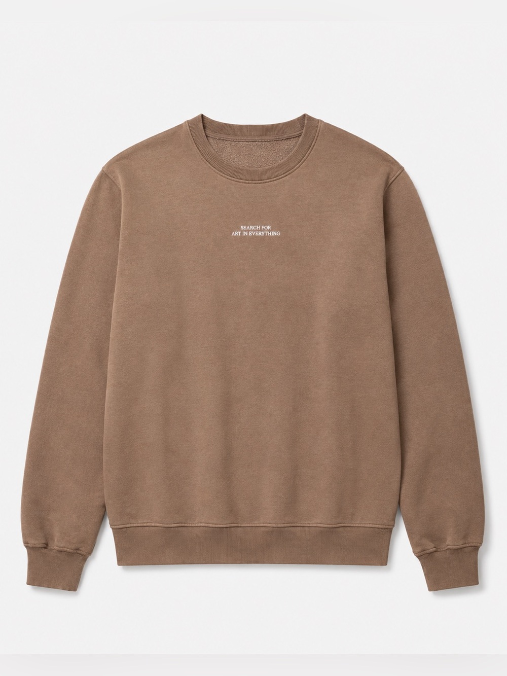 Zara Brown Oversized Sweatshirt Graphic Minimal Streetwear Pullover Sweater S - Picture 2 of 11
